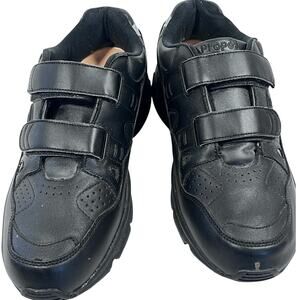 Propet Stability Walker Strap Men's Walking Athletic Shoe Black Leather Size 11